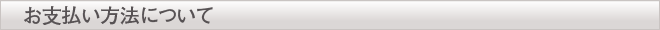 お支払い方法について